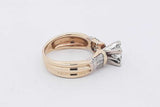 1.04ctw Princess Cut Diamond Ring In 14k Yellow Gold 6.5g Size 7.5 Eb1225loxzsa