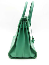 Yves Saint Laurent Green Leather Sac De Jour Tote Bag Eb0626rxzsa