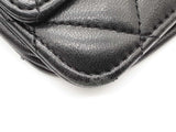 Chanel Golden Class Matelasse Black Quilted Leather Wallet On Chain Do0526erxde