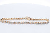 Diamond Tennis Bracelet In 14k Yellow Gold 6.8 Grams 7 Inch Eb1124lixdu