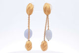 18k Yellow Gold Bracelet & Stud Drop Earrings 14.7 Grams Eb0325lxxzsa