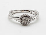 0.24 Cttw Natural Diamonds 14k White Gold 4.1g Ring Size 7.5 Do0626wxzde