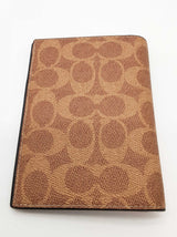 Coach Brown Signature Coated Canvas Passport Holder Do1025oxde