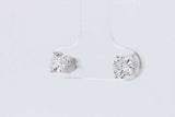 1.0cttw Lab Grown Diamond Stud Earrings In 14k White Gold 0.8 Grams Eb0326orxsa