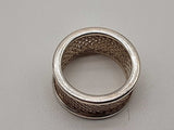 Tiffany & Co. Wide Mesh 0.925 Silver 3.9g Ring Size 3.25 Do0325ixde