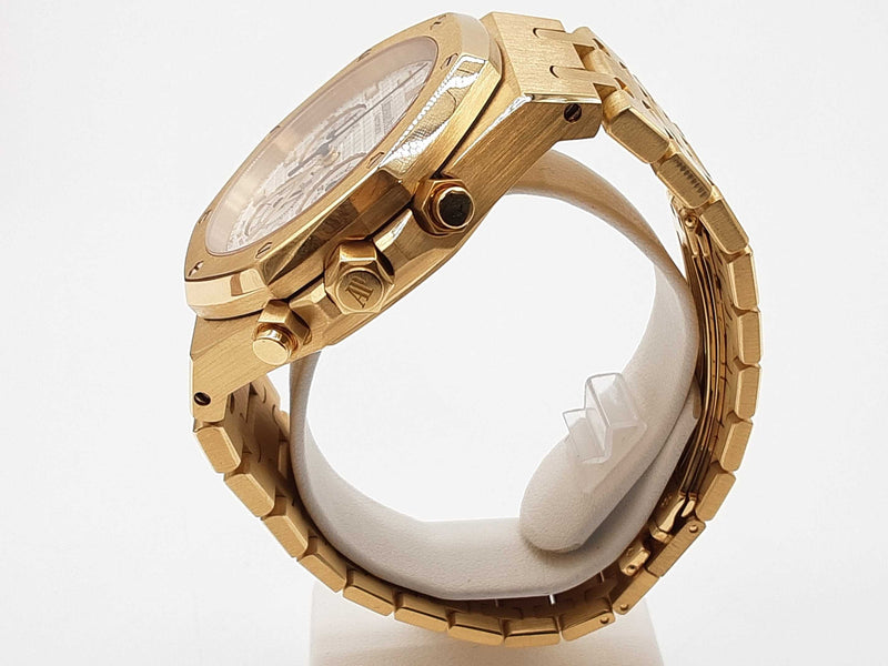 Audemars Piguet 40 Royal Oak White Dial 18k Yellow Gold Watch Do0425wcxzxde