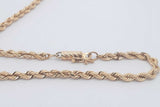 14k Yellow Gold Rope Chain Necklace 12.4 Grams 18 Inch Eb0326crxsa