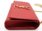 Yves Saint Laurent Ysl Kate Red Leather Chain Crossbody Bag Do0726pxzde