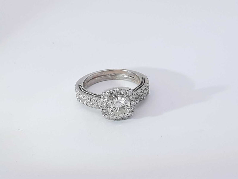 1.62 Cttw Diamond 18k White Gold 5.8 Grams Wedding Set Size 5.5 Aa0925exzsa