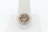 14k Yellow Gold Star Of David Ring With Diamonds 5.3 Grams Size 9.5 Eb1026worsa