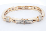 6.6cttw Diamond Bracelet In 14k Yellow Gold 72.5 Grams 8.75 Inch Eb0726ixxzde