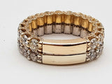 5.00 Cttw Diamonds 14k Two-tone Gold 13.0g Ring Size 9.5 Do0725wwxzde