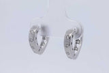 0.24cttw Diamond Hoop Earrings In 18k White Gold 3.3 Grams Eb0326ocrdu