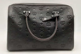 Mcm Ottomar Monogram Black Leather Boston Bag Eb0225lrxsa