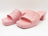 Gucci Rubber Logo Platform Wild Rose Slide Sandals Size 39 Sd0926lzxdu