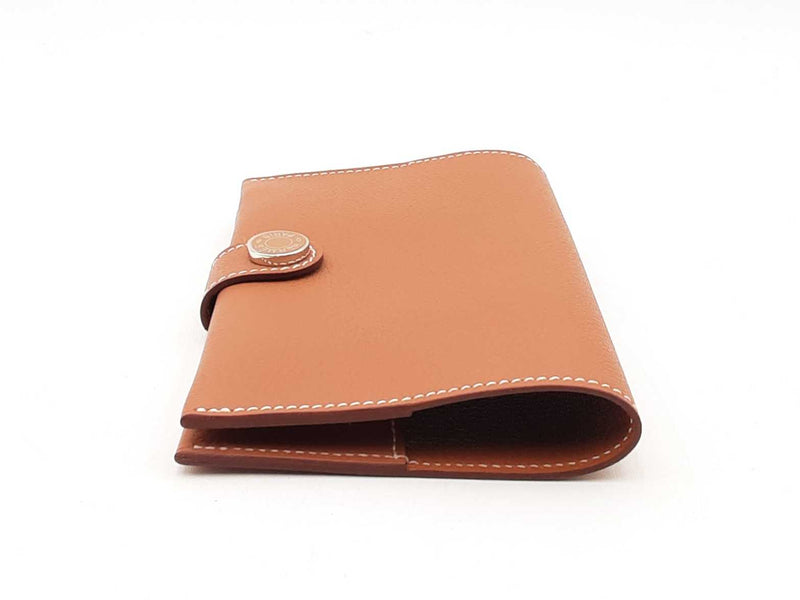 Hermes R.m.s Tan Calfskin Passport Holder Fw1224wxzsa