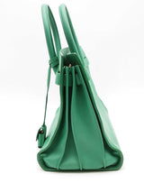 Yves Saint Laurent Green Leather Sac De Jour Tote Bag Eb0626rxzsa