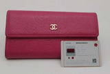 Chanel Camellia Pink Leather Wallet Eb1026ixzsa