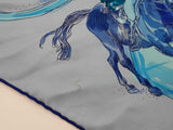 Hermes Ecole Portugaise D'art Equestre Blue Silk Scarf Do0625loxde