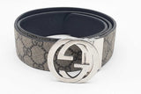 Gucci Monogram Reversible Belt Interlocking G Buckle Size 85/34 Eb0725lrxsa
