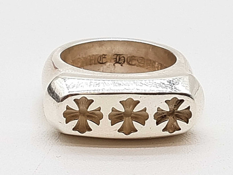 Chrome Hearts Cross Bar Band 0.925 Silver 14.7g Ring Size 5 Do0625lorde