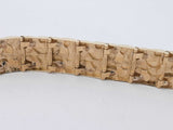 10k Yellow Gold Nugget Bracelet 29.5 Grams 8 Inch Eb0826lcxzsa