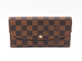 Louis Vuitton Emilie Wallet In Damier Ebene Coated Canvas Fw1025oxzdu