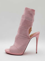 Christian Louboutin Cheminene 120 Sock Booties In Pink Size 8.5 Fw0826lxzdu