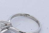 0.9ctw Diamond Ring In 14k White Gold 2.2 Grams Size 4.25 Eb1026llxzde