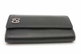 Gucci Black Leather 6 Key Case Wallet Eb1026lxzsa