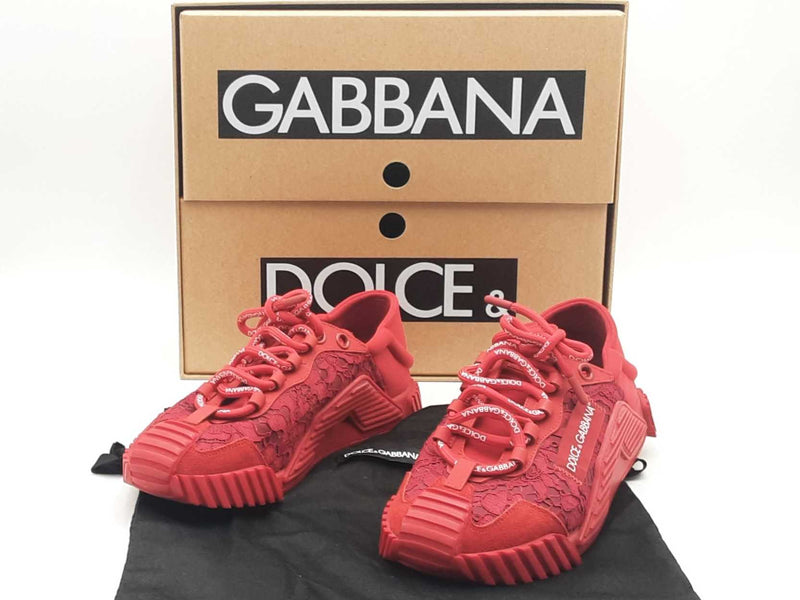 Dolce & Gabbana Ns1 Low Top Womens Sneakers Red Size 38.5 Aa1025lzxsa