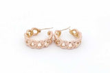 18k Yellow Gold Cuban Link Hoop Earrings 2.5 Grams Eb0926oorsa