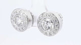 2.44ctw Lab Grown & Natural Diamond Stud Earrings In 14k White Gold 6.1 Grams Eb0625ecxdu