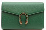 Gucci Dionysus Emerald Green Leather Chain Wallet Eb0526cxzde