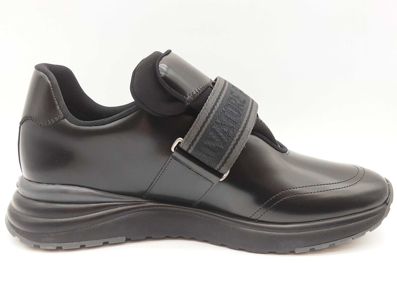Salvatore Ferragamo Tommy Nero Black Leather Slip On Shoes Size 11m Do0725oxzde