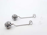 Christian Dior Secret Cannage Silver-tone Drop Stud Earrings Fw0826crdu