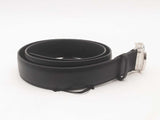 Versace Medusa Round Silver Buckle Black Calf Leather Belt 80/32 Sd0725lzxsa