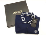 Gianni Versace Silver Baroque Collar Blue Polo Shirt Size Italian M Do0226erde