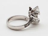 0.51 Cttw Natural Diamonds 14k White Gold 5.1g Flower Ring Size 5 Do0526irxde