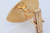 18k Yellow Gold Equestrian Shield Cuff Links 16.6 Grams Eb0826lpxzde