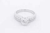 1.4cttw Diamond Ring In 18k White Gold 6 Grams Size 8.5 Eb0526ooxzdu
