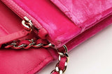 Chanel Hot Pink Quilted Velvet Wallet On Chain Eb0726lxxzsa