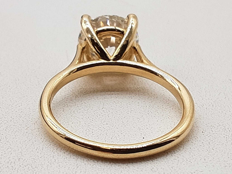 3.15 Ctw Lab Grown Diamond 14k Yellow Gold 4.1g Ring Size 7 Do1124lxzxde