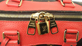 Louis Vuitton Retiro Handbag In Monogram Coated Canvas & Red Leather Fw0625wzxdu