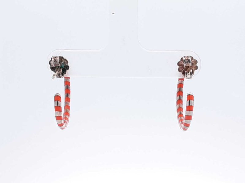 Tiffany & Co. Paloma Picasso Sterling & Enamel Swirl Hoop Earrings Fw0125lcrdu