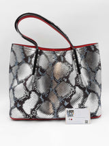 Christian Louboutin Metallic Python Embossed Leather Cabarock Tote Eb0326prxdu