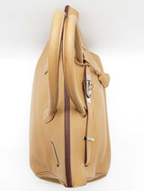 Hermes Birkin 35 Tabac Camel Beige Clemence Palladium Handbag Do0925lxzxzde