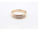 0.18 Cttw Diamond & 10k Yellow Gold Wedding Band 5.4 Grams Size 11 Fw0824rzxdu