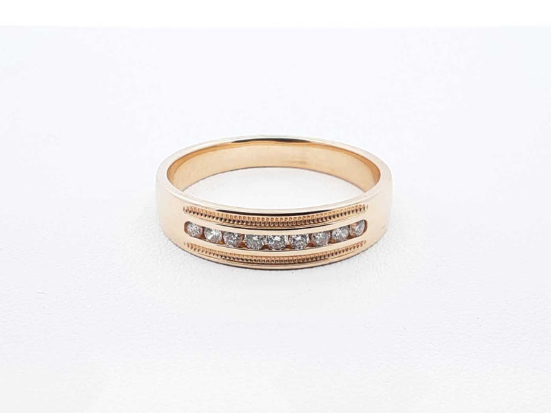 0.18 Cttw Diamond & 10k Yellow Gold Wedding Band 5.4 Grams Size 11 Fw0824rzxdu