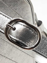Gucci Blondie Camera Bag In Diagonal-stitched Metallic Silver Calfskin Fw0126wcr